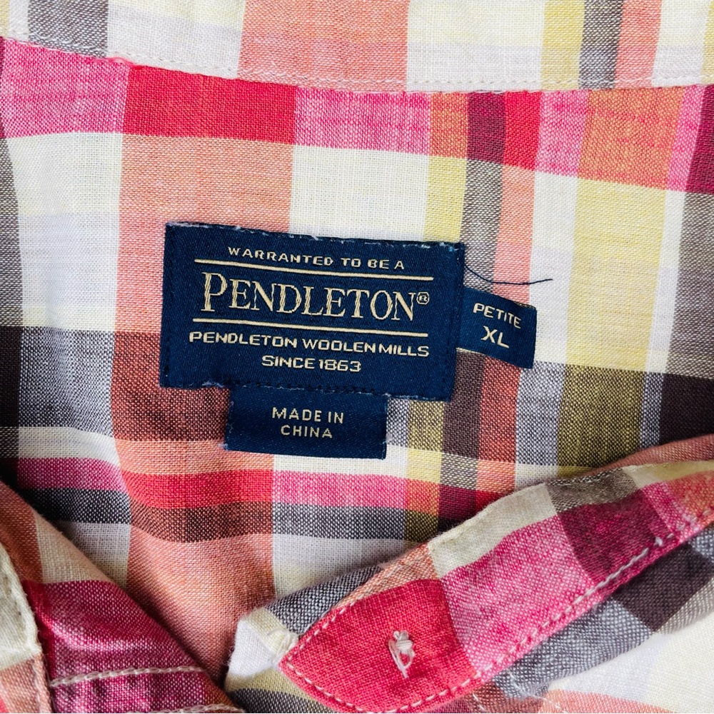 Pendleton Woman’s Plaid Cotton Button Front Long … - image 3